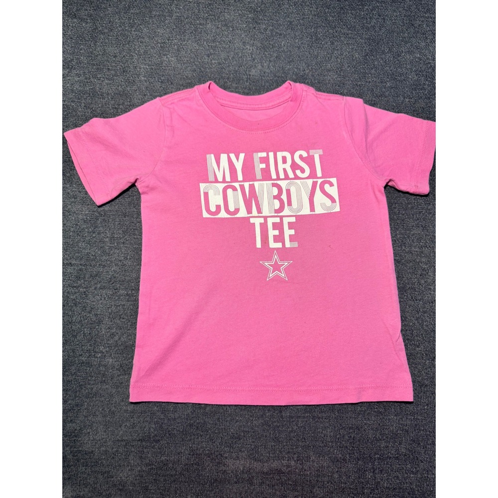 Dallas Cowboys Toddler Girls Pink My First Cowboys Tee T-Shirt 3T B200T